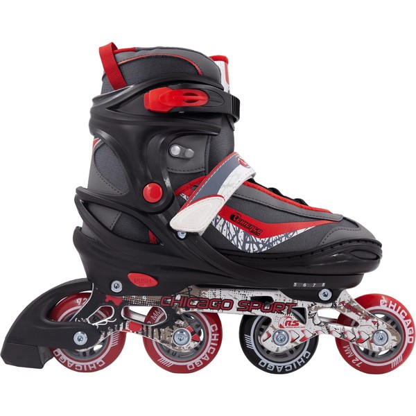Chicago Kids Adjustable Inline Skates – High-Performance Rollerblades, Breathable Boot,