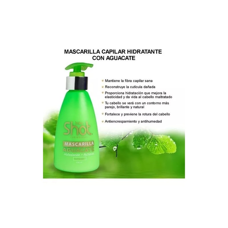 Kolor Shot Profesional 1 Mascarilla Aguacate Hidratación Y Nutrición