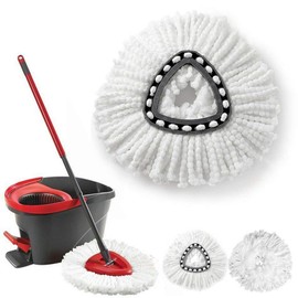 Microfibre Mop Replacement Head for Easy-Wring & Clean Twist Disc Mop/Clean Spin Mop, Floor Mop, Turbo Mop Replacement Cover (3 Pieces)