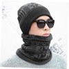 Sosoport Winter Headwear Knitted Scarf Hat Set Neck Warmer Outdoor