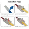 HAMRVL 8mm Cob Led Strip Light Connectors 2 Pin,Led Strip