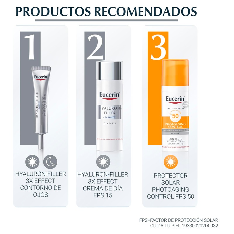 Eucerin Crema facial FPS 15 con Ácido Hialurónico,Hyaluron Filler,50ml