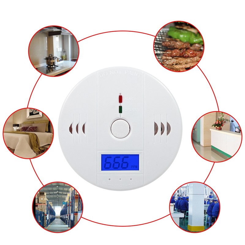 1PC LCD Display CO Carbon Monoxide Detector Sensor Tester with