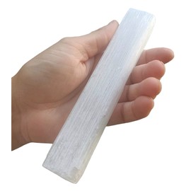 CRIGEMA – Natürlicher Mineralstein für Kristalltherapie, Meditation, Kristalle (Selenite Stick, 150 g, Länge 17 cm)