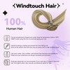 WindTouch Clip in Hair Extensions Human Hair, 22 Inch 70g