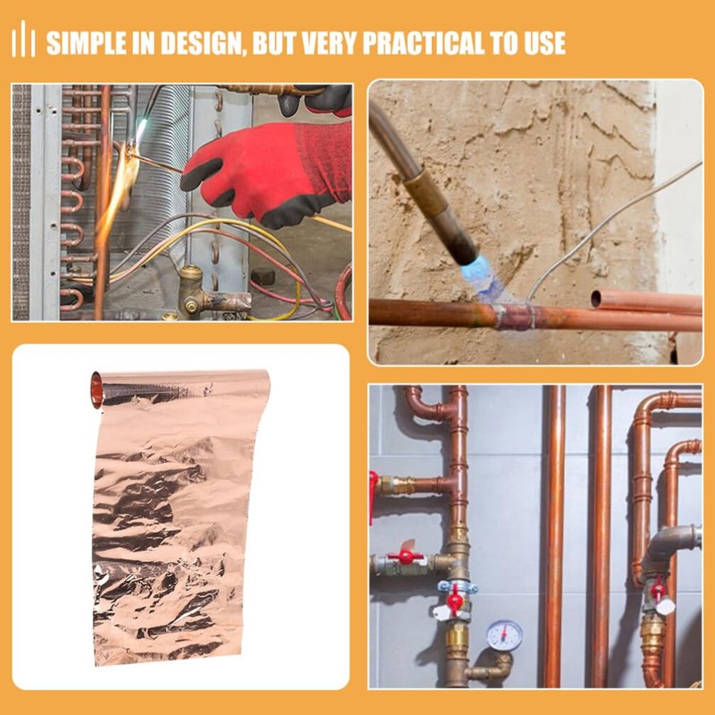 iplusmile 6rolls Copper Foil Sheets for Crafts Thick Copper Plate