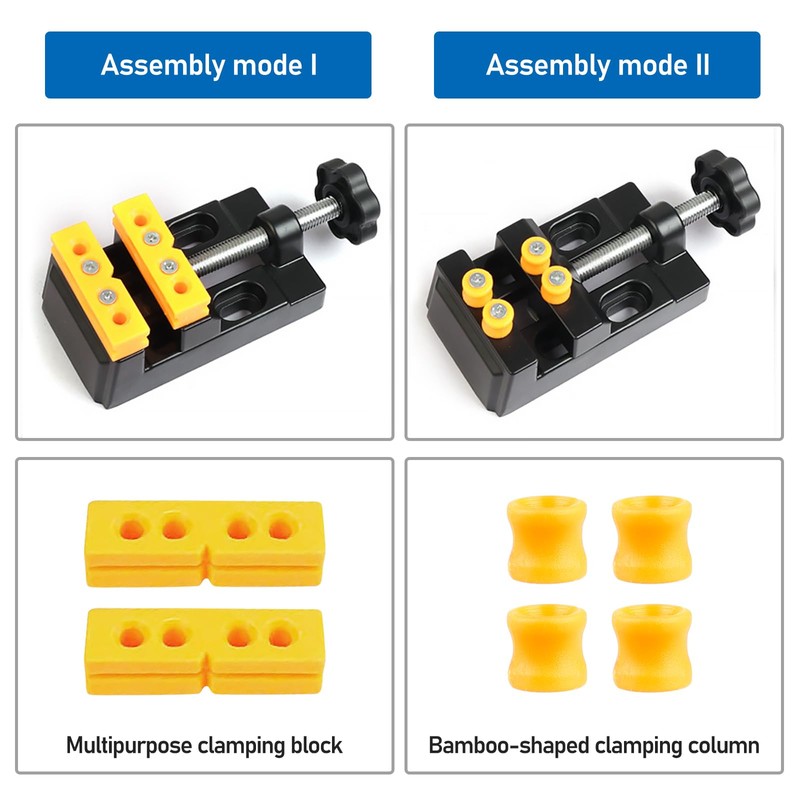 Pack of 2 Mini Vice, Mini Table Vice 57 mm,