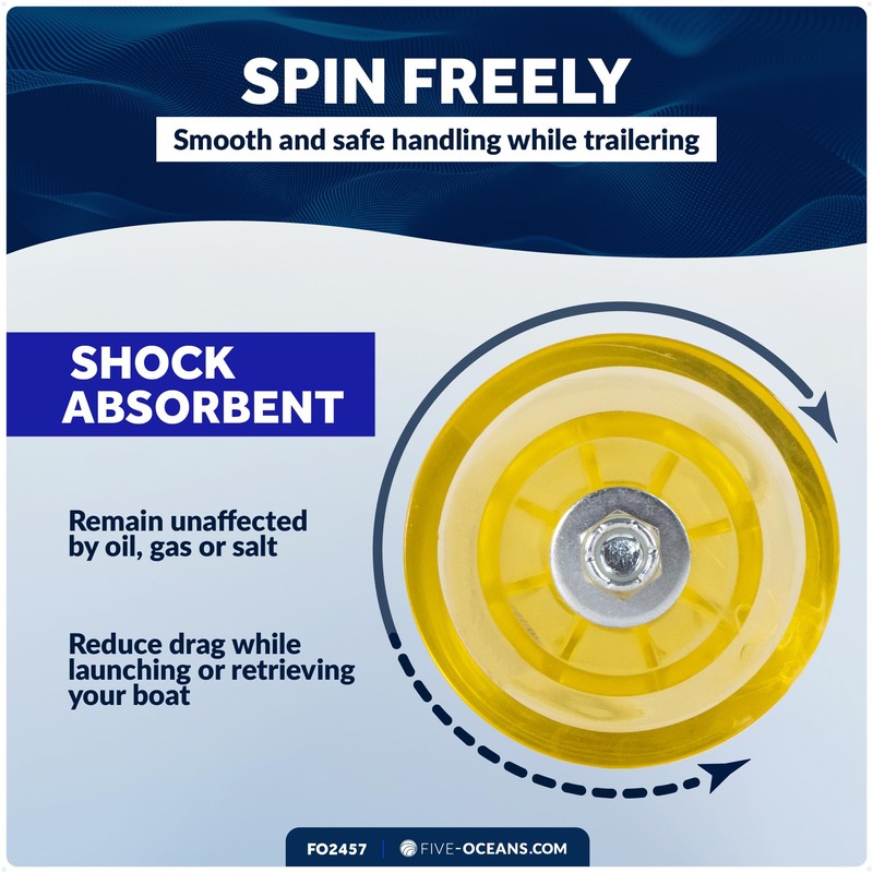 Five Oceans 3-Inch Boat Trailer Roller - Marine Boat Roller