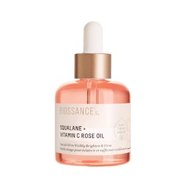 Biossance Squalane  aceite de rosa vitamina C, ligero iluminador  aceite facial reafirmante, sin parabenos ni fragancia sintética, vegano  sin...     