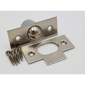 Pack Of 2 Bales Catch Mortice Latch 19Mm 3/4 Roller Ball Nickle Plated + Screws
