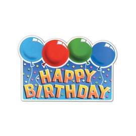 Glittered Happy Birthday Sign Party Accessory (1 count)
