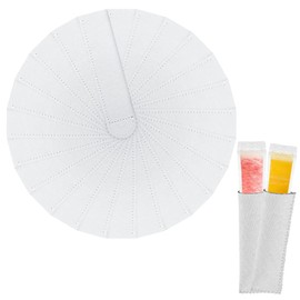 Gobesty 24 Pcs Ice Pop Holder, Ice Pop Sleeves, Popsicle Holder Reusable Ice Pop Sleeves Antifreezing Popsicle Sleeves Popsicle Bags for Kids