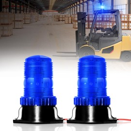 eTzone 30 LED Forklift Lights Blue Emergency Beacon Strobes Lights Warning Flashing Lights 30W DC10-110 for Forklifts, Rescue Vehicles, Ambulances, Fire trucks, Police Cars - 2Pack