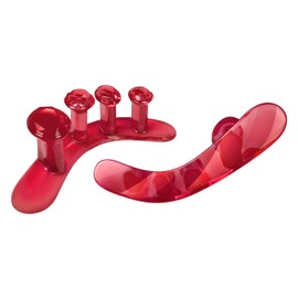 Tech Love Gel Toe Separators 1 Pair with Storage Box, Toe Spacers for Restoring Toes to Original Shape, Bunion Correctors for Women to Relax Toes, Yoga Practice, Bunion Relief, Hammer Toes, Red