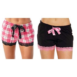 Just Love Womans Pajamas Shorts PJs Sleepwear (Pack of 2) 6334-10018-PNK-L
