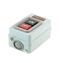 New Lon0167 Black ON Red Off Rectangle Metal Box CBSN-315 Type Push Button Switch(Schwarz EIN Rot AUS Rechteckige Metallbox Typ CBSN-315 Drucktastenschalter