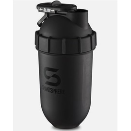 SHAKESPHERE Protein Shaker Bottle Smoothie Cup with Clear Matte Black 24oz