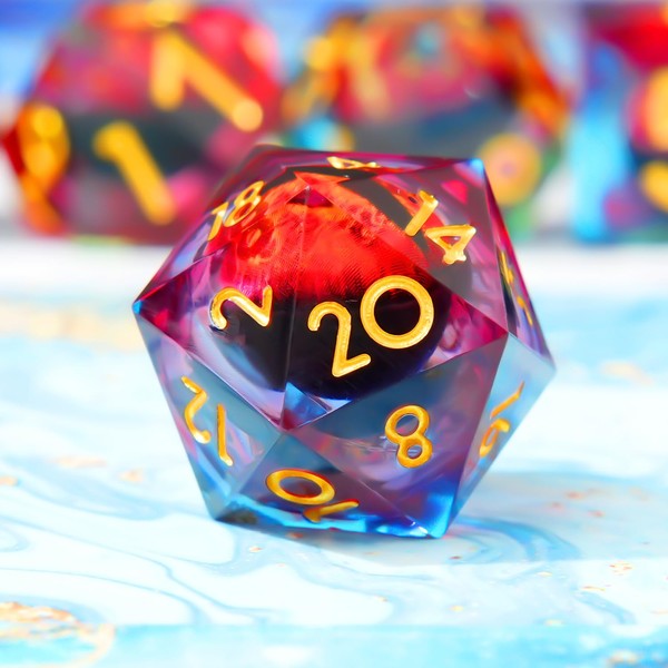 Single Liquid core D20 DND Dice-22MM Dargon Eye 20 sideds