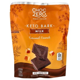 Corteza ceto, chocolate con leche, crujido de caramelo, 15 mini barras, 6 oz (170 g)