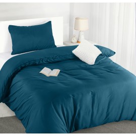 Utopia Bedding Single Duvet Cover Set - Soft Microfibre Polyester Duvet Cover with Pillow case - Bedding Quilt Cover Set (Denim Blue)