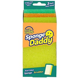 Scrub Daddy Modelo Sponge Daddy Fibra+Esponja 1 Paquete de 3 Esponjas c/u