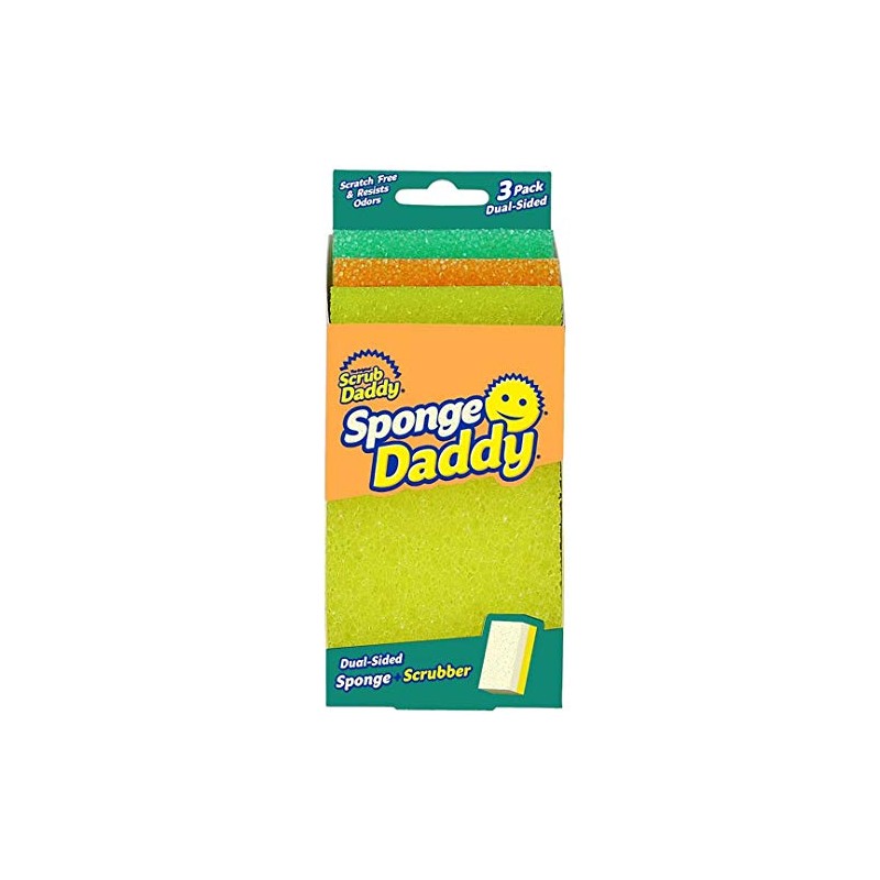Scrub Daddy Modelo Sponge Daddy Fibra+Esponja 1 Paquete de 3