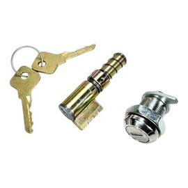 Lock/Handlebar Lock (Locking Pin Diameter 14 mm) and Tool Box Lock Set (4 Pieces) "2 Locks, 2 Keys" Suitable for S51 (from 1987)