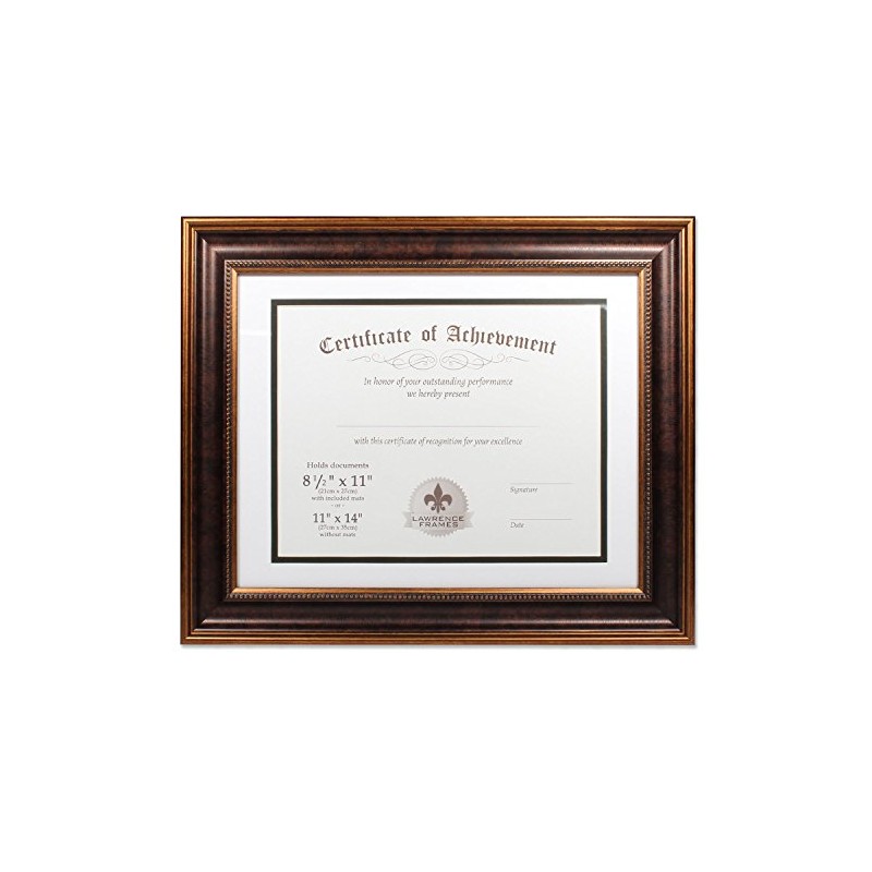 Lawrence Frames 11x14 Dual Use Bronze Beaded Document Frame