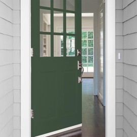 Glidden One Coat 1 gal. Pine Forest/Green Satin Exterior Paint with Primer