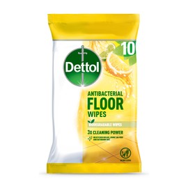 Dettol Floor Wipes Cleaning Lemon and Lime Extra large Wipes, 10 each