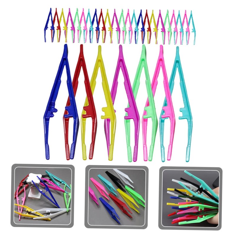 Mikinona 2sets Professional Makeup Tool Set Plastic Eyebrow Tweezers Eyebrow