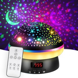 Star Projector for Kids Bedroom,Star Night Light Projector with Timer & Remote Control,Rotating Star Sky Moon Light with 8 Colors Options,Sleep Helper Gift Toys for 2-10 Year Old Girls Boys(Black)