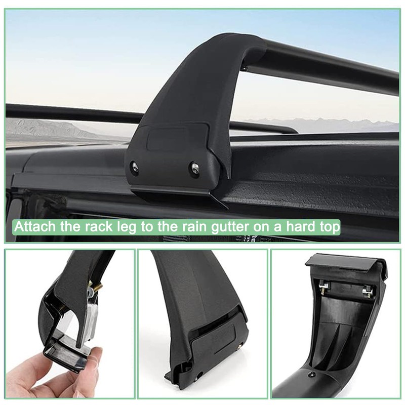 MATMACRO Roof Rack Cross Bars Compatible for 4 Door Jeep
