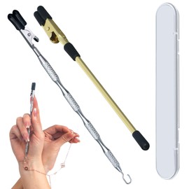 2 Piece Bracelet Helper Tool to Put on Yourself, Metal Bracelet assistanc Tool,Jewelry Clasp Helper, for Bracelets, Necklaces, Zippers(Silver)