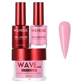 WAVEGEL Soak-Off Gel, Nail Lacquer & Acrylic/Dip Powder Matching Set - Queen Collection - #011 Folded