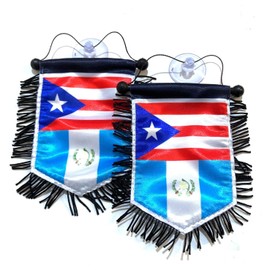 Puerto Guatemala Rican flag for Car Accessories Home Wall Window Decoration Banner (Dub PR G)