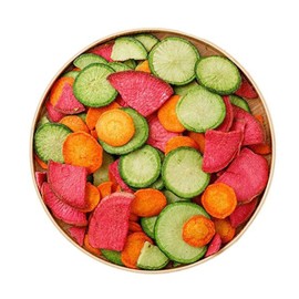 Dry radish slices 6.70oz freeze-dried three-color radish slices fruit and vegetable crisp slices three-color radish crisp instant party casual dried vegetable snacks190g