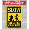 Metal Sign - Slow Children Crossing - Kids Crossing Sign