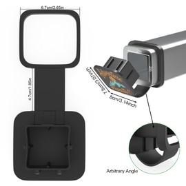 Adventure Awaits Hitch Cover for 2 Inch Receivers - Trailer Hitch Cover Tube Plug Insert Cap, Compatible with Pickup, SUV, Jeep, Cars, Trucks, RV & More Exterior Accessories