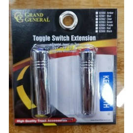 Kenworth Toggle switch extension 2 1/4" Blue jewel chrome aluminium all Kenworths 92861