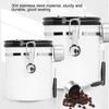 Sealing Container with Spoon Stainless Steel Coffee Beans Canister with