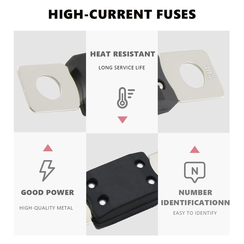 MEGA AMG Hight Current Fuses 3Pcs, 400Amp Bolt Mount High