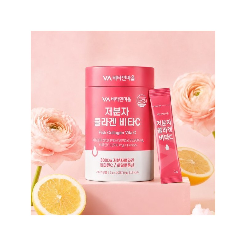 Vitamin Village/Micromolecular Fish Collagen/Vitamin C/Powder Sticks/x