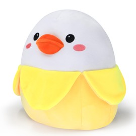 LXSLFY 11inch Banana Animal Plush, Stuffed Animals Kawaii Pillow, Gifts for Kids Girls Boys (Duck2, 11IN)