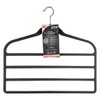 Set of 2 Trouser Hangers Made of Black Felt, ABS