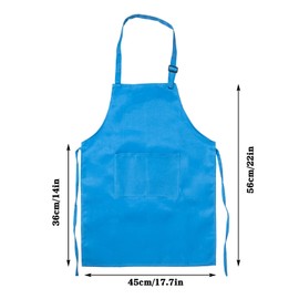 MSYU Children's Apron Set, Children's Adjustable Cooking Apron with 2 Pockets, Children's Kitchen Aprons Craft Aprons for Kitchen, Cooking, Painting, Baking (4-12 Years), multicoloured
