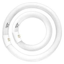 Celiwace FC8T9 22W and FC12T9 32W Set Daylight, 8 inch T9 22 Watts Circular Light Bulbs, 12 inch 32 Watts Circline Fluorescent Bulb CRI 80, 6500K 3350 Lumen G10q