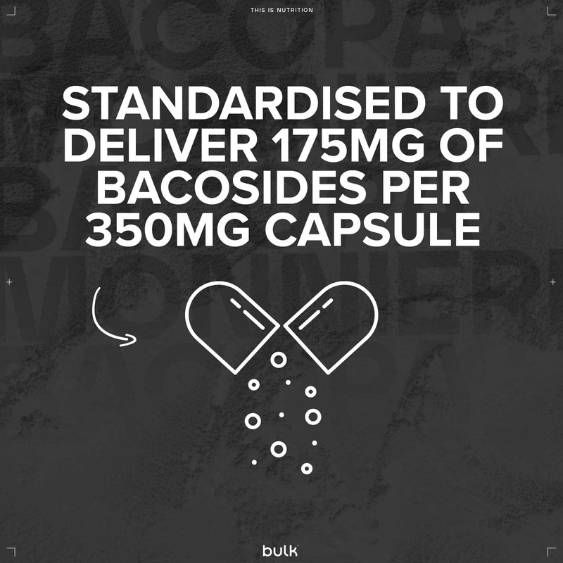Bulk Bacopa Monnieri Capsules, 350 mg, Pack of 90, Packaging