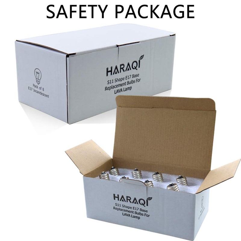 8 Pack S11 Intermediate E17 Base 25 Watt Bulbs for