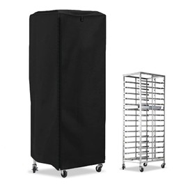 CADUFUELLY 420D High Density Water and Dust Resistant Bun Rack Cover for Commercial Bun Pan Bakery Rack, 32 * 22 * 6cm Baking Rack Dust Cover, Pan Rack Cover